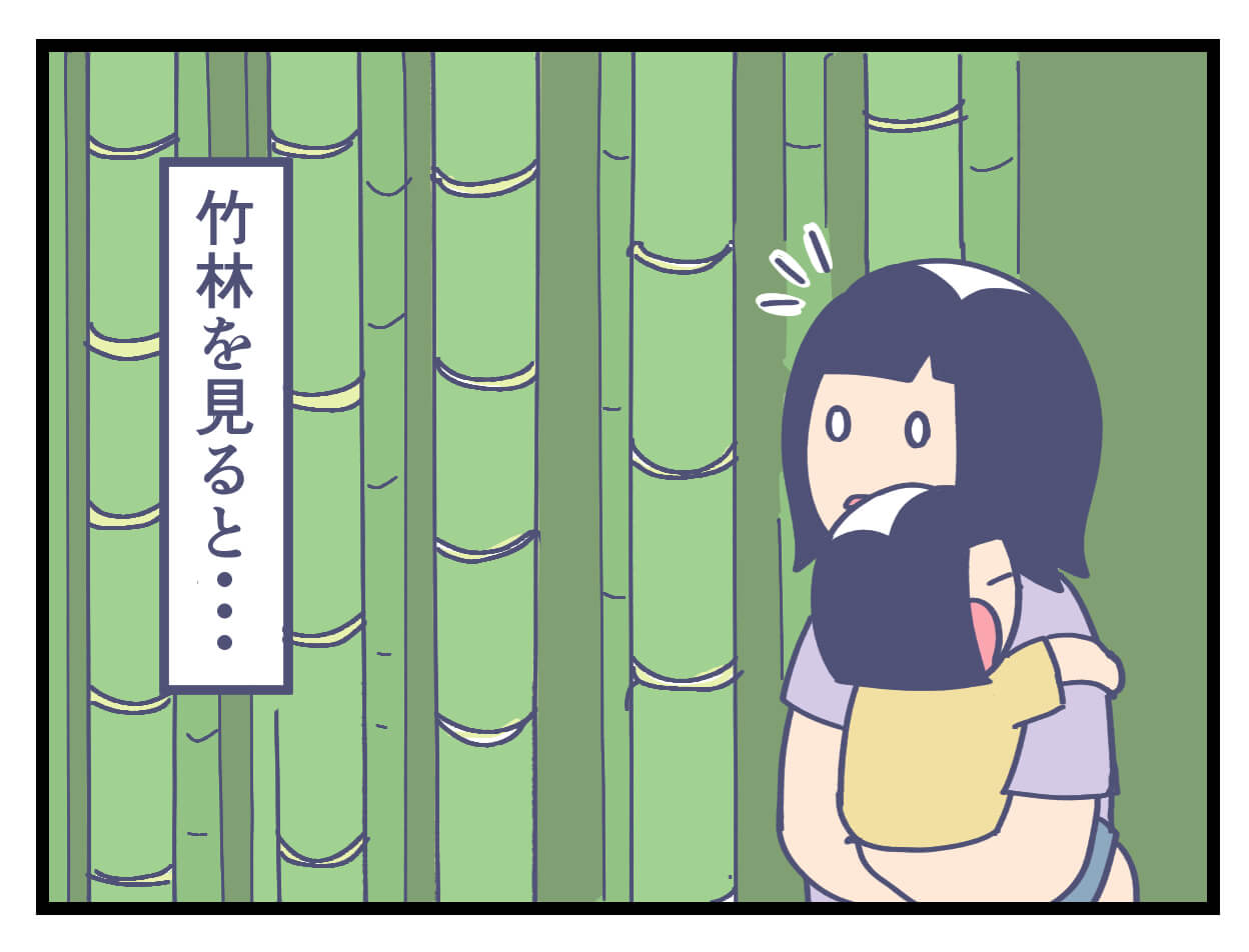 竹林を歩く